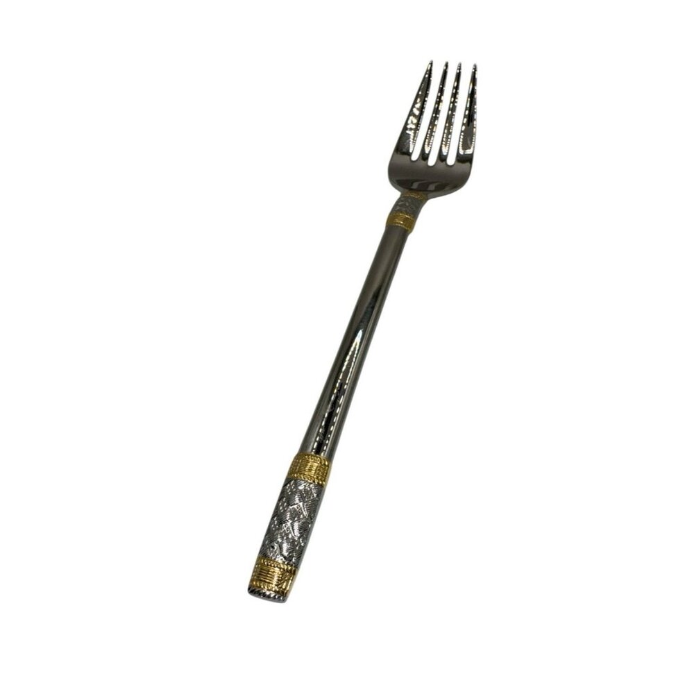 Wallace Golden Aegean Weave Stainless Salad Fork 18/8 NWOT 6-1/8"
